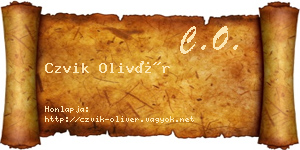 Czvik Olivér névjegykártya