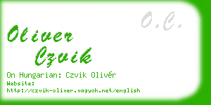 oliver czvik business card